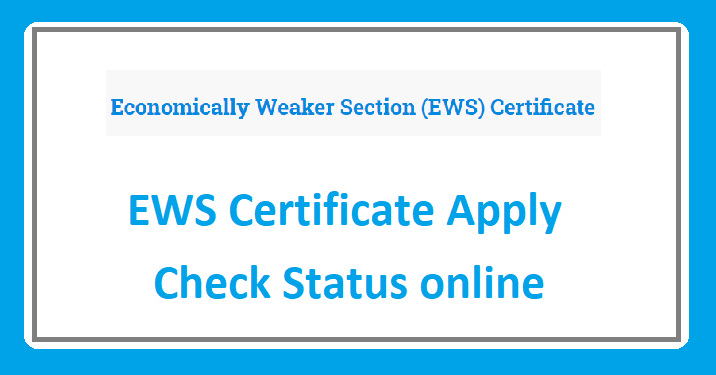 EWS Certificate Application Form 2024